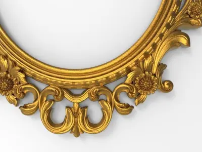 carved frame 3D model get