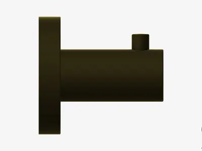 Robe Hook - Luxury - Round - Round Plate Low-poly 3D model