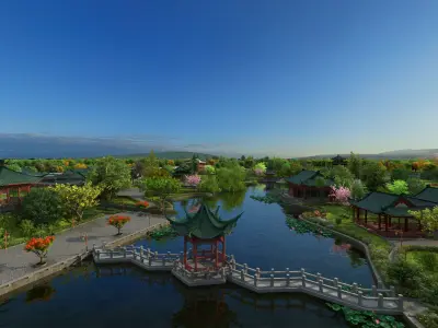 classical Chinese garden 3D model