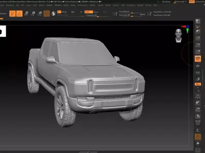 Rivian R1T STL 3D print Model 3D print model purchase