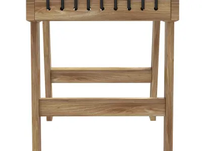 IKEA STACKHOLMEN Stool outdoor light brown stained 3D model