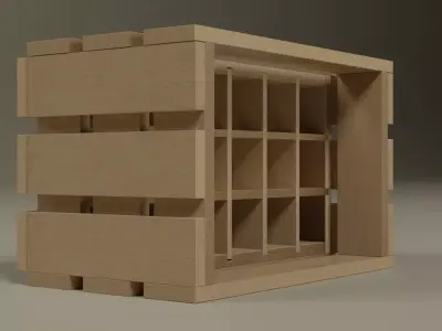Wine Crate Free 3D model