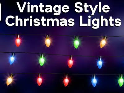 Vintage Style Christmas Lights - Geometry Nodes Blender 3D model