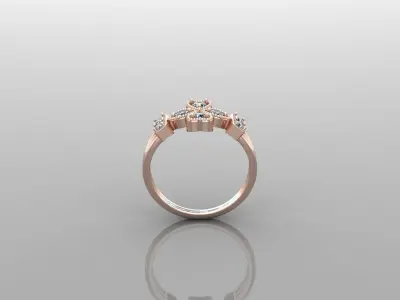 Solitaire Ring SR68 Version 1 3D model