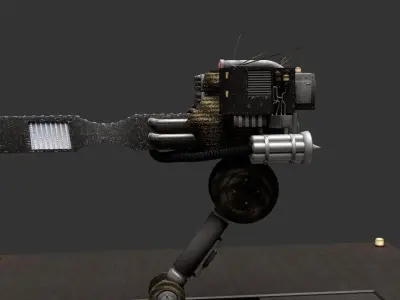 Sci Fi Sentry Gun Free low-poly 3D model