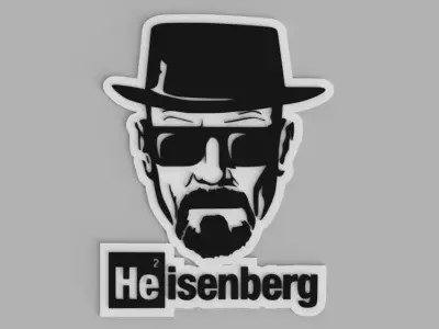 Heisenberg Breaking Bad Logo Wall Picture Free 3D print model