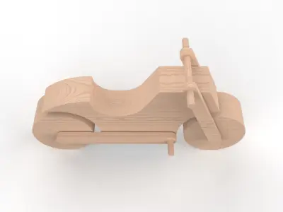 wooden bike Free 3D model