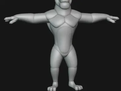 Tiger Character Blockout 3D model