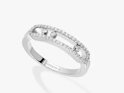 Messika Ring Gold 3D print model 6