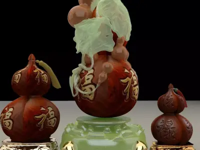 Chinese  gourd  3D model get