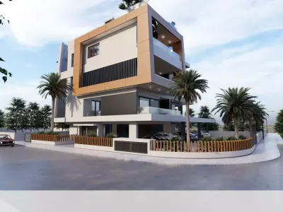 ELE18 modern apartment building on corner of street 3D model