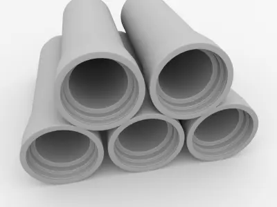 Concrete Drainage Tube 3D model