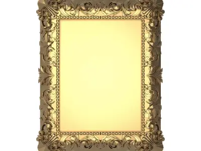 carved frame 3D model 6