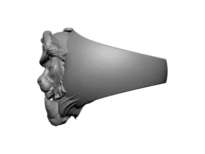 jewelery ring lion rhinoceros elephant - Wild Safari 3D print model