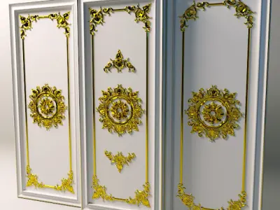  Wall molding 02 Low-poly 3D model