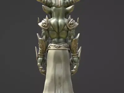 Demon Warrior  Stylized Fantasy Creature 3D Model 3D model