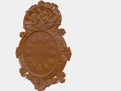 Wooden Clock Decor 3D print model order