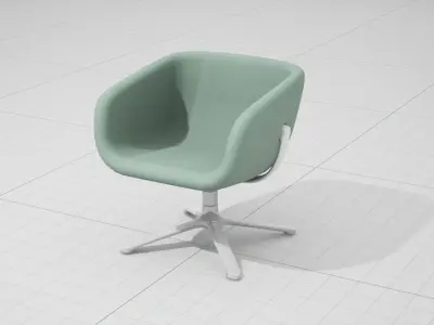 PlusHalle Scoop Chair UE4 Low-poly 3D model