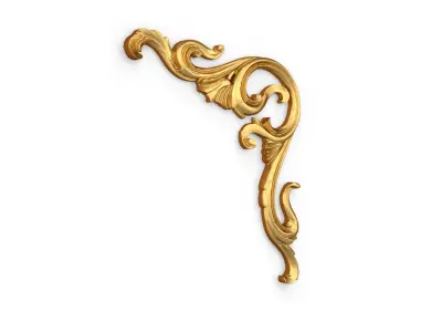 Classic carved corner decor ornament 373 3D model