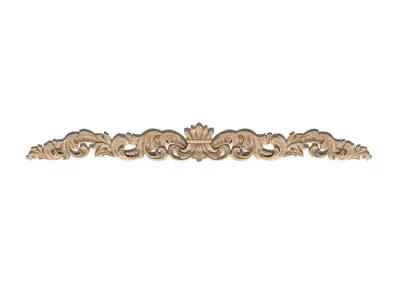 Cartouche-009 ornate crown 3D model