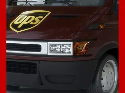 Delivery Van UPS 3D model