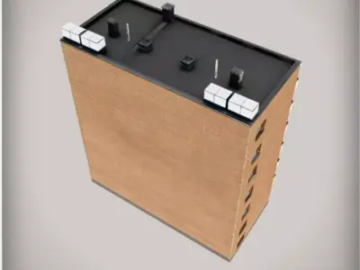 Modern Residential Apartment Building  Urban Architecture  Low-poly 3D model