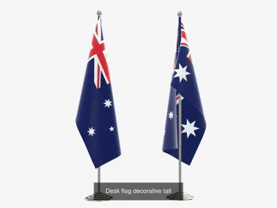 Decorative desk large flags wall pennants 3D Model Collection