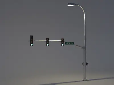 Traffic Lights Free 3D model buy