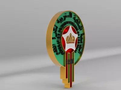 Morocco National Soccer Team Logo 3D model