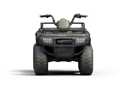 Quad Bike Low-poly 3D model