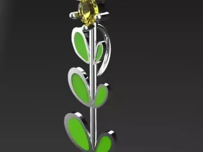 flower pendant 3D print model