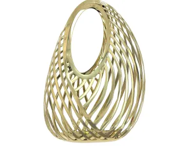 Casey Cadwallader Mugler Spiral Beach Bag Low-poly 3D model