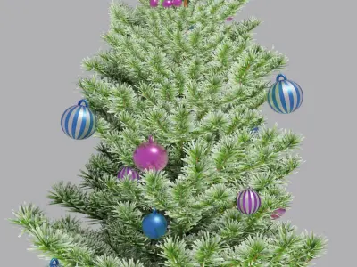 Table Christmas tree 47 cm 3D model