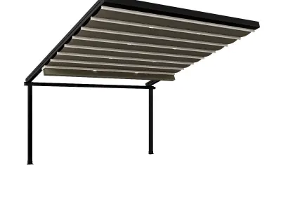 Motorized Pergola 5 wrought iron 3D model