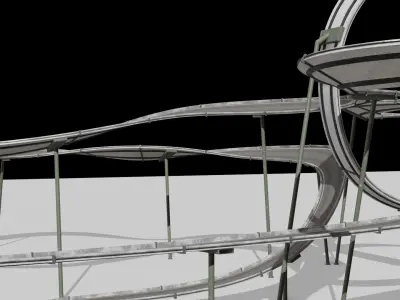 Acrobatic Track Low-poly 3D model