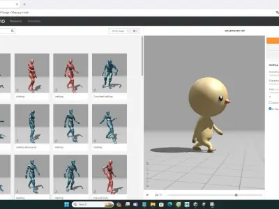 Stylized Chicken Animated v001 Low-poly 3D model