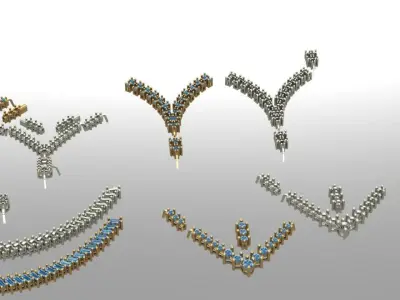 Gold service seed and necklace package 3D print model