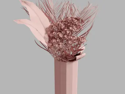 Corporate set of Flowers 3D model