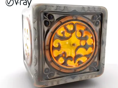 Ornamental Cube Decorative Model Pack Low-poly 3D model