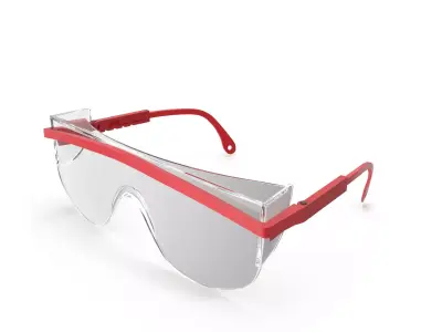 Glasses Safety Clear Low-poly 3D model