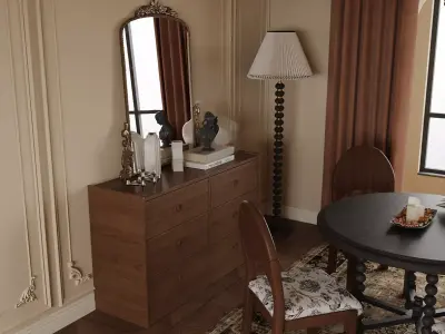 Modern Classic Dining Area  3D model