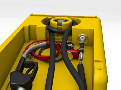 Cemo DT-Mobile Easy 200 Litre Fuel Dispenser with Electric Pump Low-poly 3D model