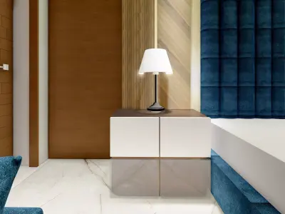  modern bedroom Low-poly 3D model