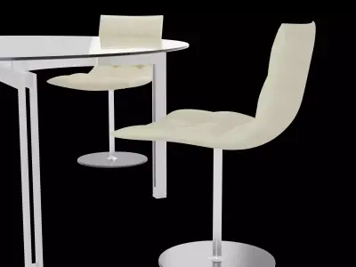 Glass Top dining Table 3D model