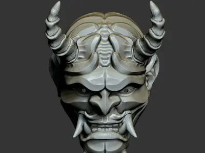 Traditional Japanese Hannya Mask Oni Mask Samurai Mask  3D print model