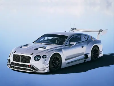 Bentley Continental GT3 2019 Low-poly 3D model