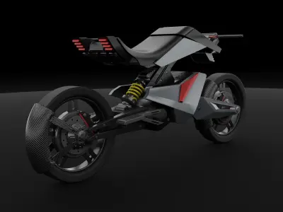Futuristic Cyber Bike 3D model