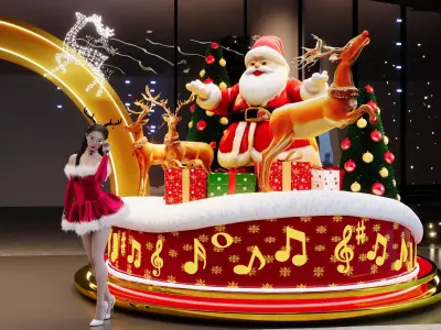 Christmas Design Gate ShoppingMall 3D model