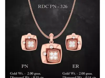 Pendant Earrings combo - 326 3D print model