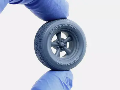 15x10 Pacer Supreme Wheel BFGoodrich Radial Tire 3D print model